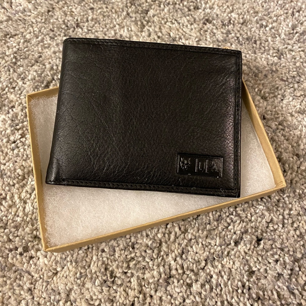 Lupa Black Italian Leather Wallet